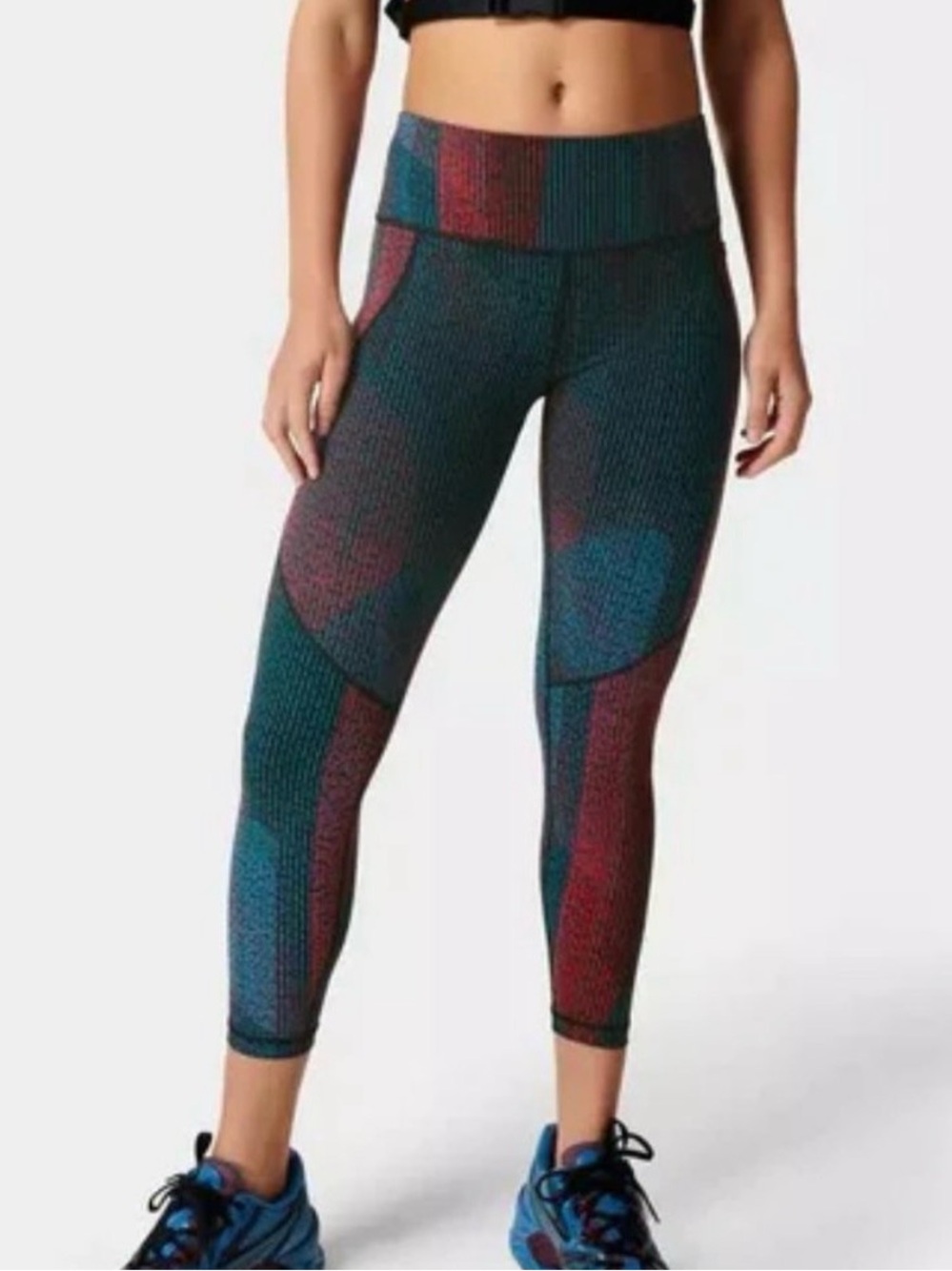 Sweaty Betty Power Pocket Workout Leggings Blue Black size 8